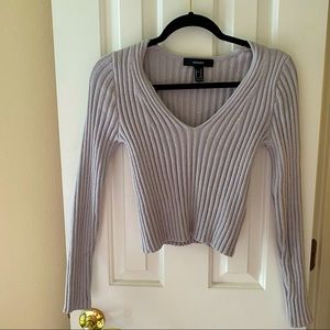 Forever 21 V-Neck Cropped Sweater